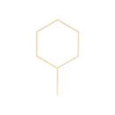 Cake Topper Hexagon Sechseck - Holz